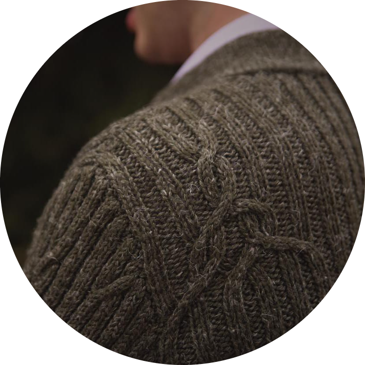 Set-in sleeve cardigan